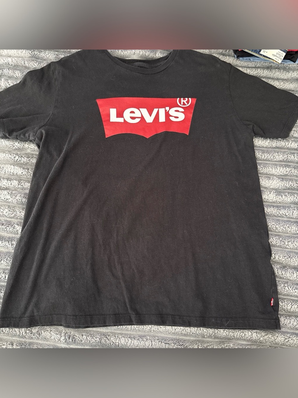 Levi's Black Short Sleeve Tee with Red Logo